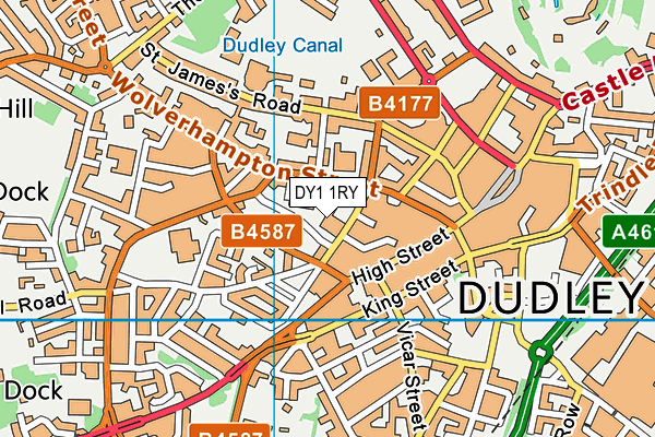 DY1 1RY map - OS VectorMap District (Ordnance Survey)