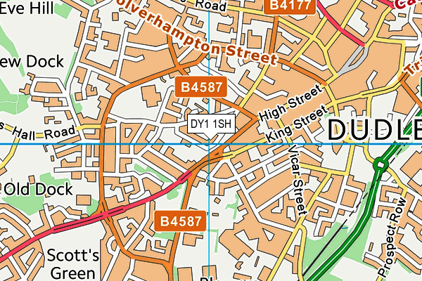 DY1 1SH map - OS VectorMap District (Ordnance Survey)