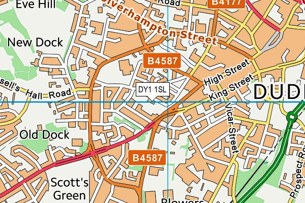 DY1 1SL map - OS VectorMap District (Ordnance Survey)