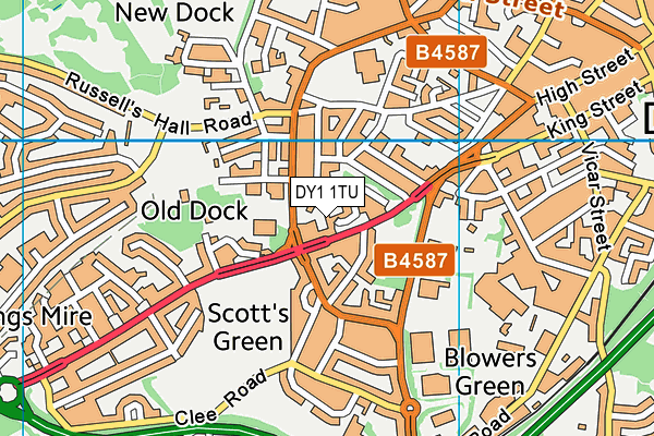 DY1 1TU map - OS VectorMap District (Ordnance Survey)