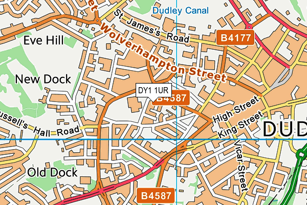 DY1 1UR map - OS VectorMap District (Ordnance Survey)