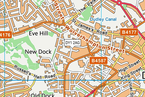 DY1 2AG map - OS VectorMap District (Ordnance Survey)