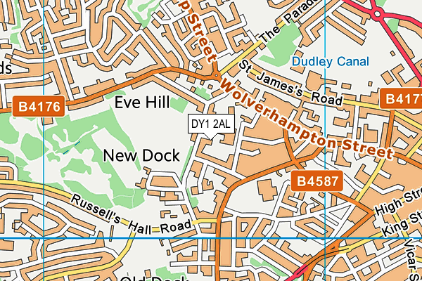 DY1 2AL map - OS VectorMap District (Ordnance Survey)