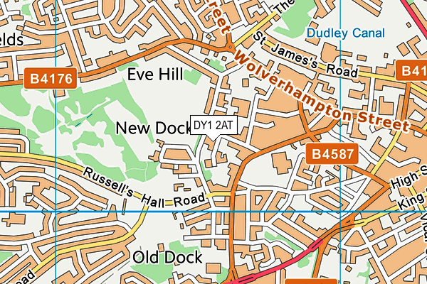 DY1 2AT map - OS VectorMap District (Ordnance Survey)