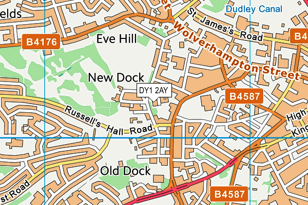 DY1 2AY map - OS VectorMap District (Ordnance Survey)
