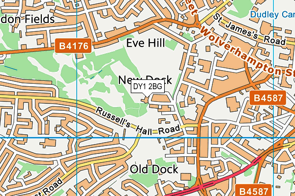 DY1 2BG map - OS VectorMap District (Ordnance Survey)