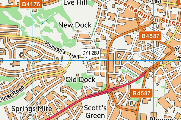 DY1 2BJ map - OS VectorMap District (Ordnance Survey)