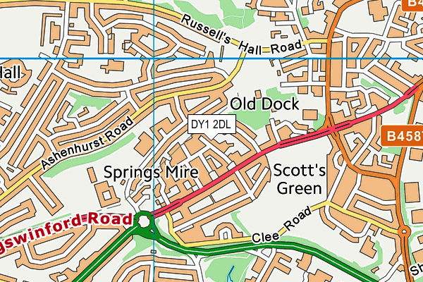 DY1 2DL map - OS VectorMap District (Ordnance Survey)