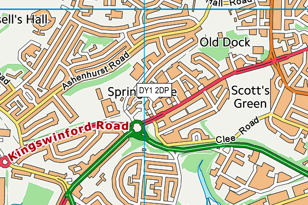 DY1 2DP map - OS VectorMap District (Ordnance Survey)