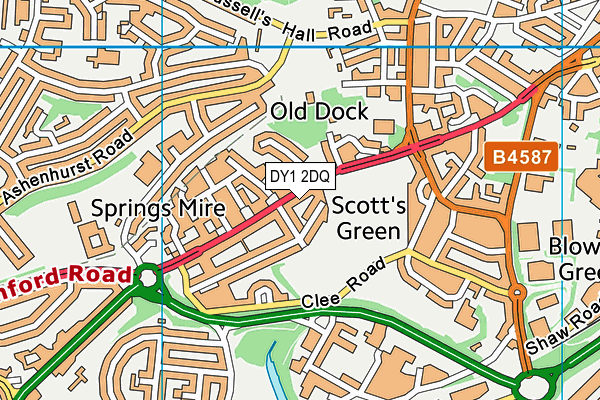 DY1 2DQ map - OS VectorMap District (Ordnance Survey)