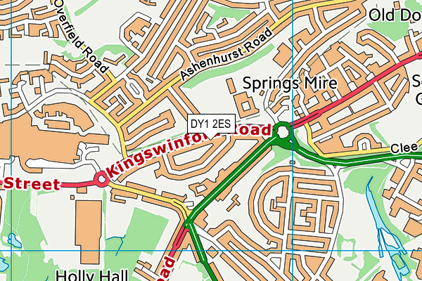 DY1 2ES map - OS VectorMap District (Ordnance Survey)