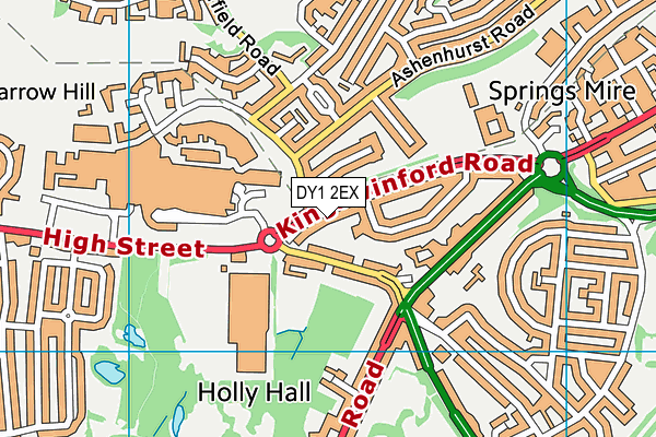 DY1 2EX map - OS VectorMap District (Ordnance Survey)