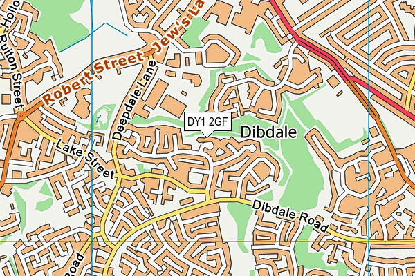 DY1 2GF map - OS VectorMap District (Ordnance Survey)