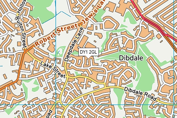 DY1 2GL map - OS VectorMap District (Ordnance Survey)