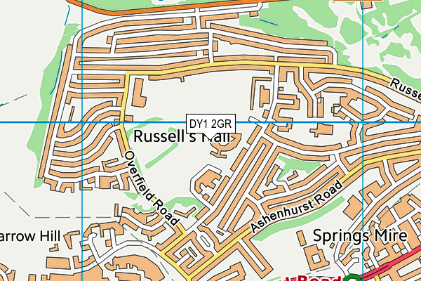 DY1 2GR map - OS VectorMap District (Ordnance Survey)