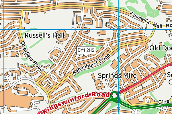 DY1 2HS map - OS VectorMap District (Ordnance Survey)