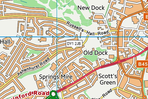 DY1 2JB map - OS VectorMap District (Ordnance Survey)