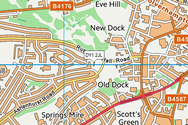 DY1 2JL map - OS VectorMap District (Ordnance Survey)