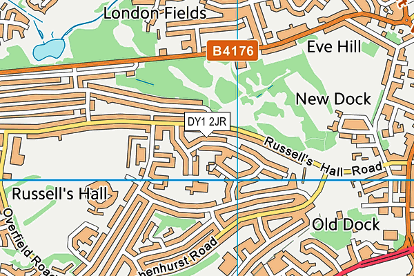 DY1 2JR map - OS VectorMap District (Ordnance Survey)