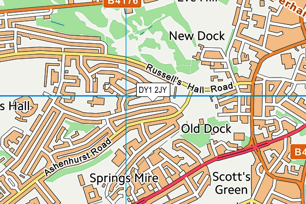 DY1 2JY map - OS VectorMap District (Ordnance Survey)