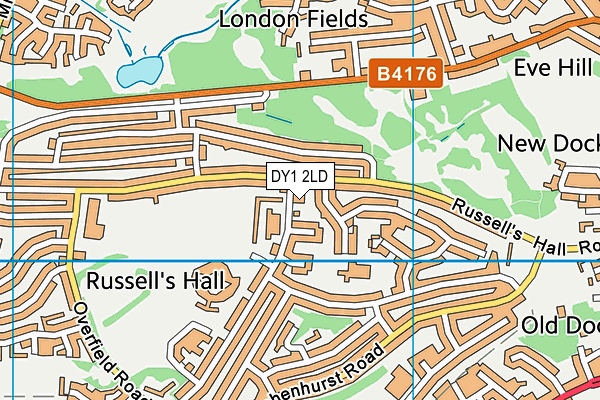 DY1 2LD map - OS VectorMap District (Ordnance Survey)