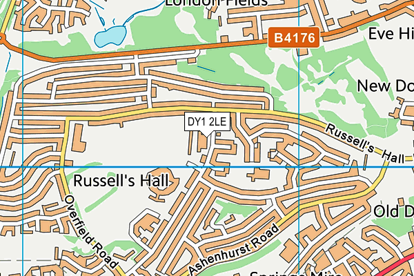 DY1 2LE map - OS VectorMap District (Ordnance Survey)