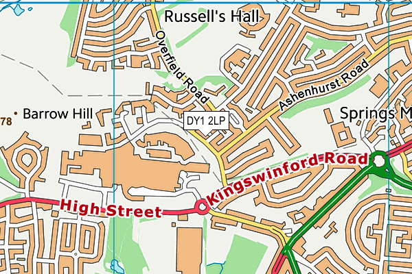 DY1 2LP map - OS VectorMap District (Ordnance Survey)