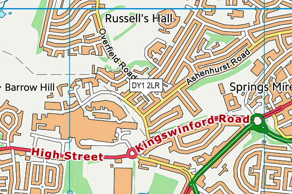 DY1 2LR map - OS VectorMap District (Ordnance Survey)