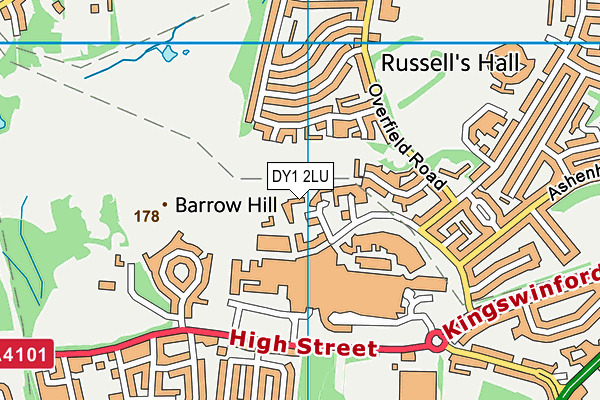 DY1 2LU map - OS VectorMap District (Ordnance Survey)