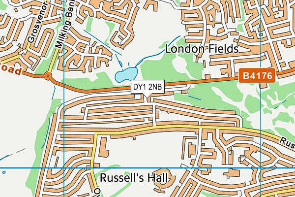 DY1 2NB map - OS VectorMap District (Ordnance Survey)