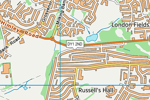 DY1 2ND map - OS VectorMap District (Ordnance Survey)