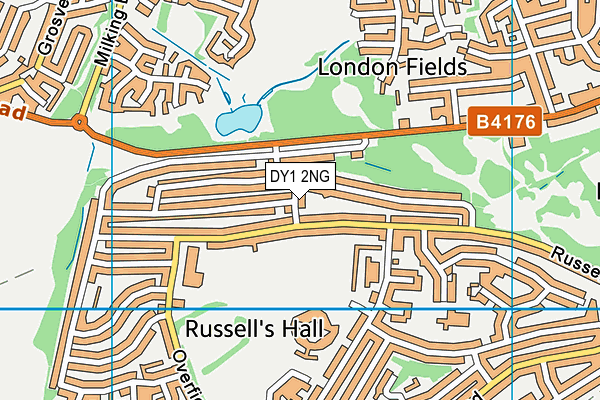 DY1 2NG map - OS VectorMap District (Ordnance Survey)