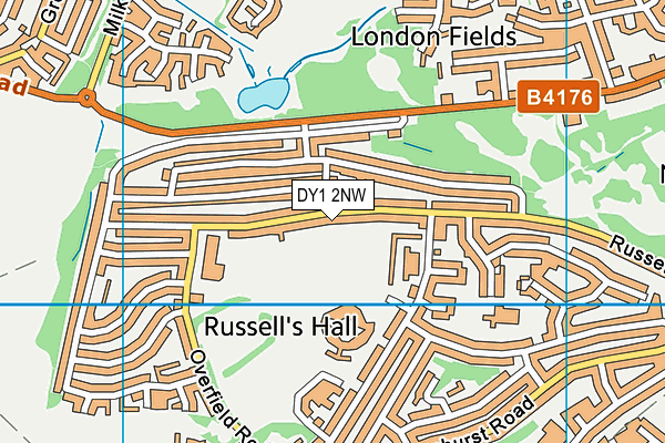 DY1 2NW map - OS VectorMap District (Ordnance Survey)