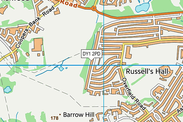 DY1 2PD map - OS VectorMap District (Ordnance Survey)