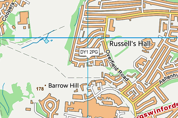 DY1 2PG map - OS VectorMap District (Ordnance Survey)