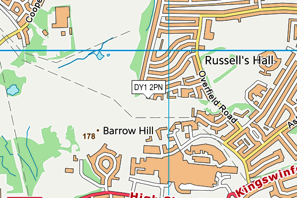 DY1 2PN map - OS VectorMap District (Ordnance Survey)