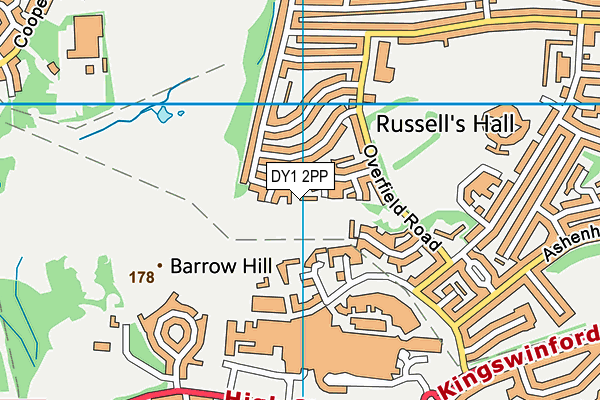 DY1 2PP map - OS VectorMap District (Ordnance Survey)