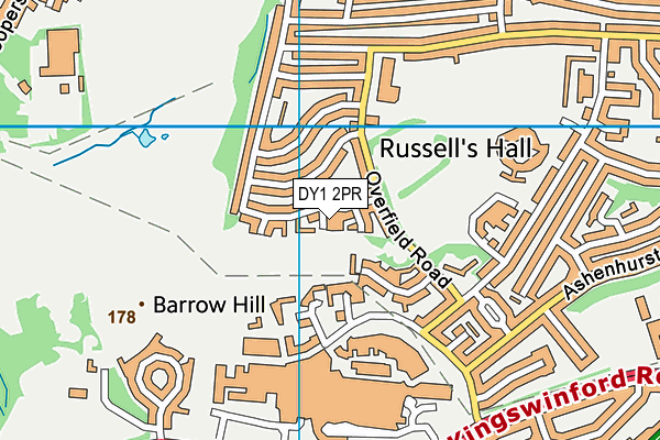 DY1 2PR map - OS VectorMap District (Ordnance Survey)