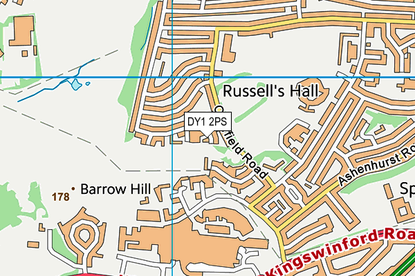 DY1 2PS map - OS VectorMap District (Ordnance Survey)