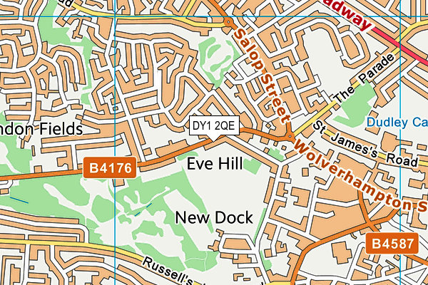 Grange Park map (DY1 2QE) - OS VectorMap District (Ordnance Survey)