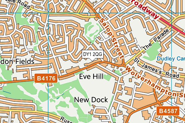 DY1 2QG map - OS VectorMap District (Ordnance Survey)