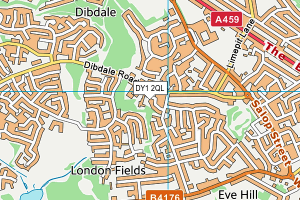 DY1 2QL map - OS VectorMap District (Ordnance Survey)