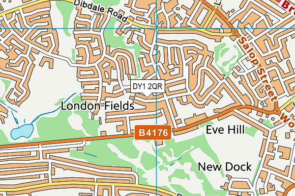 DY1 2QR map - OS VectorMap District (Ordnance Survey)