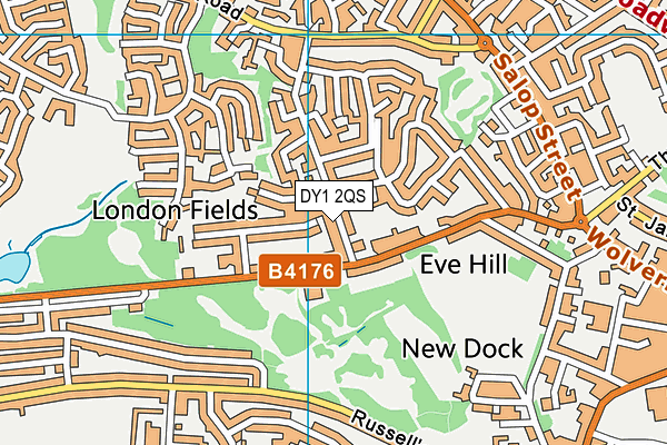 DY1 2QS map - OS VectorMap District (Ordnance Survey)