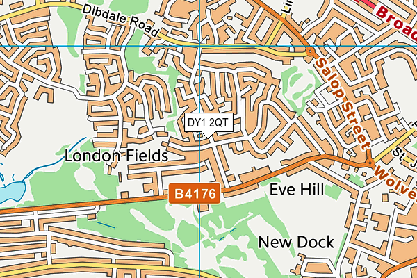 DY1 2QT map - OS VectorMap District (Ordnance Survey)