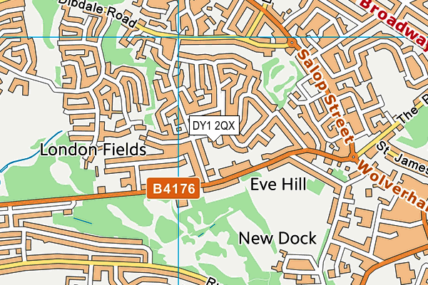 DY1 2QX map - OS VectorMap District (Ordnance Survey)
