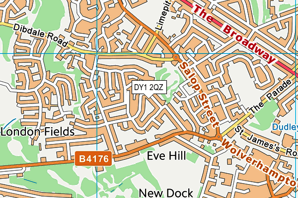 DY1 2QZ map - OS VectorMap District (Ordnance Survey)