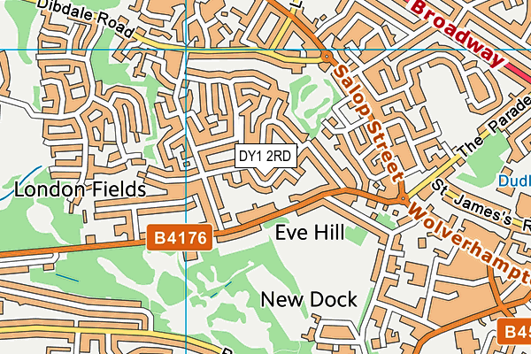 DY1 2RD map - OS VectorMap District (Ordnance Survey)