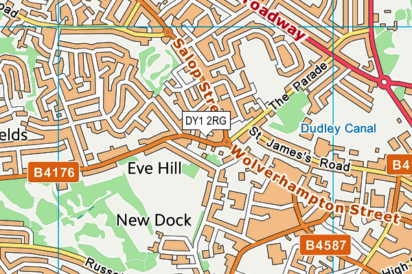 DY1 2RG map - OS VectorMap District (Ordnance Survey)