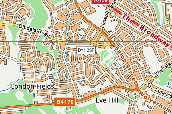 DY1 2SF map - OS VectorMap District (Ordnance Survey)